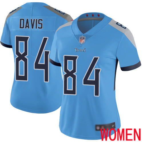Tennessee Titans Limited Light Blue Women Corey Davis Alternate Jersey NFL Football #84 Vapor Untouchable